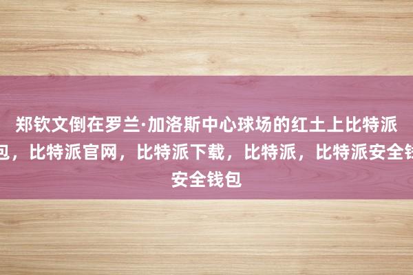 郑钦文倒在罗兰·加洛斯中心球场的红土上比特派钱包，比特派官网，比特派下载，比特派，比特派安全钱包