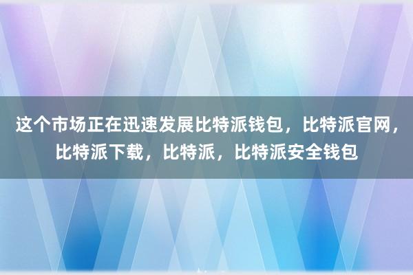 这个市场正在迅速发展比特派钱包，比特派官网，比特派下载，比特派，比特派安全钱包