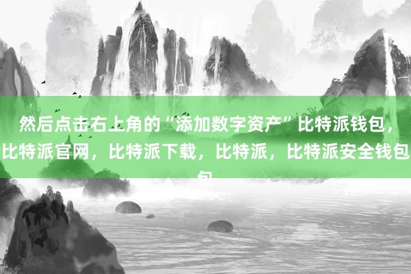 然后点击右上角的“添加数字资产”比特派钱包，比特派官网，比特派下载，比特派，比特派安全钱包