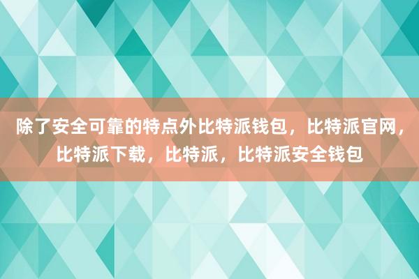 除了安全可靠的特点外比特派钱包，比特派官网，比特派下载，比特派，比特派安全钱包